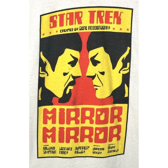 Star Trek Mens T Shirt Mirror Mirror Spock Tan Loot Crate Short Sleeve Small - Picture 3 of 8